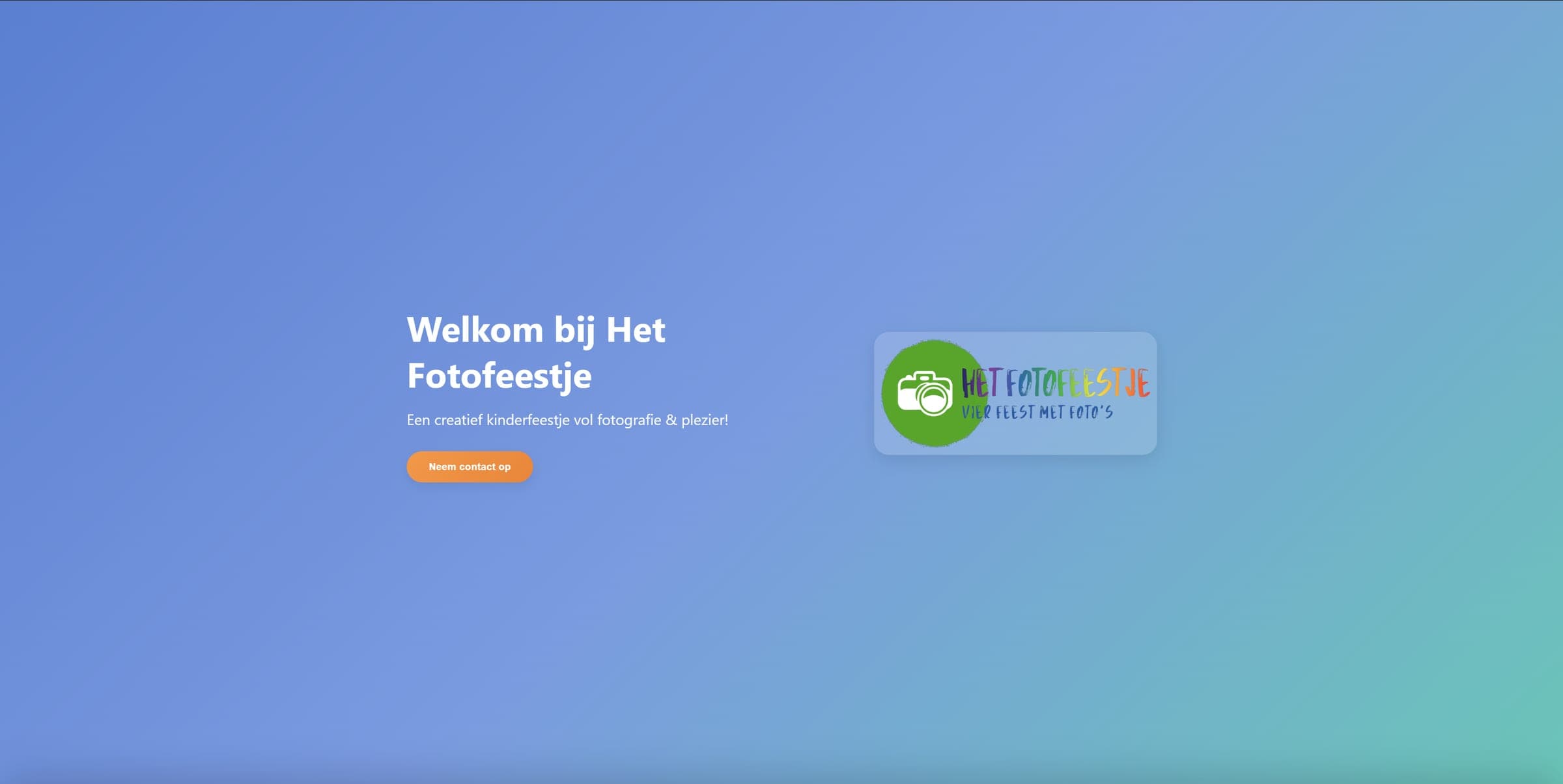 Website gemaakt voor Het Fotofeestje